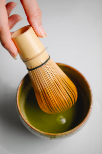 escova de bambu matcha